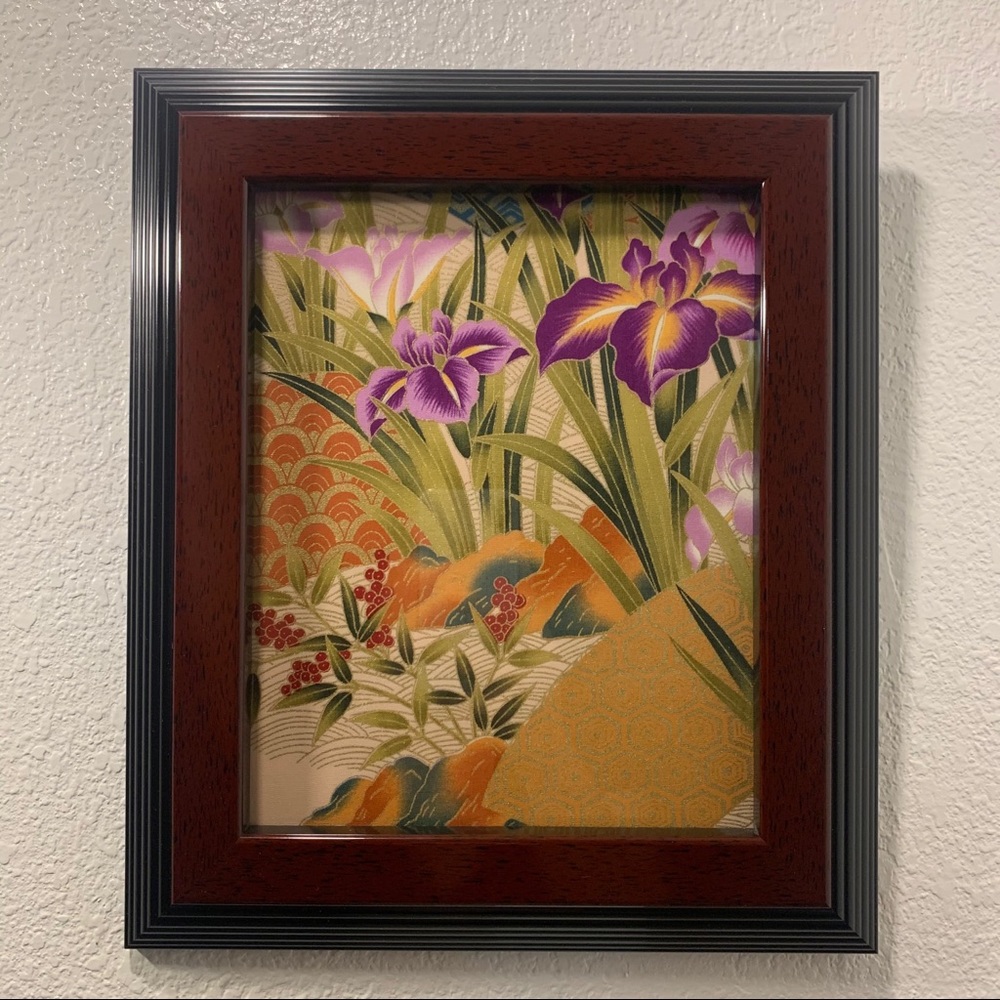 HOME: Elegant 11”x13” Japanese Wall Art (Iris)